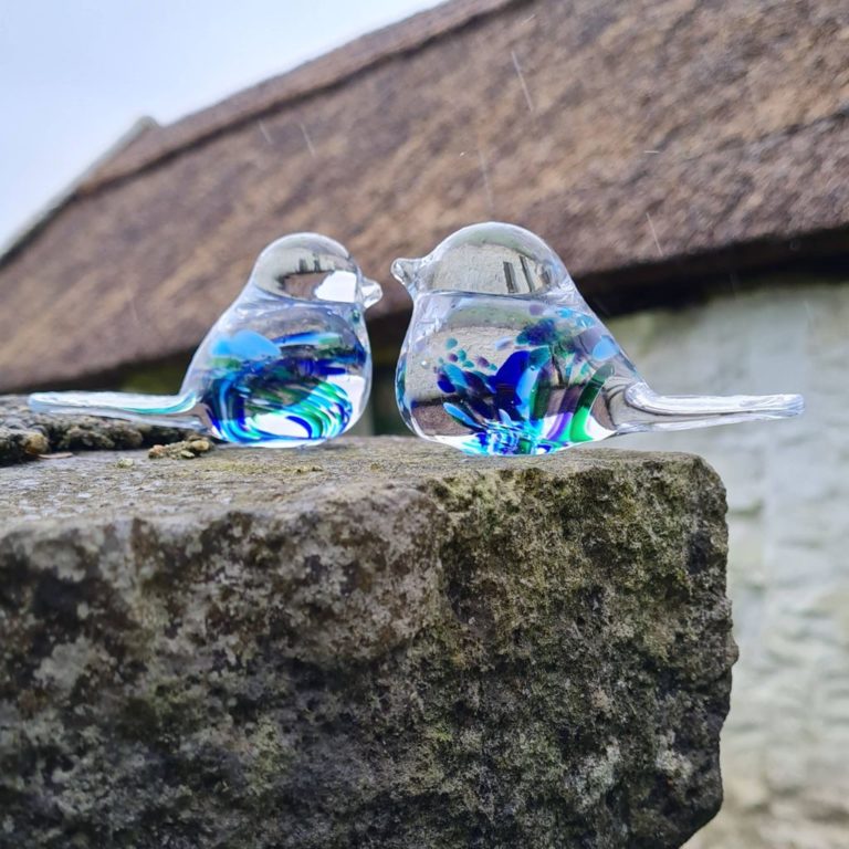 Wild Atlantic Way Love Birds Irish Handmade Glass