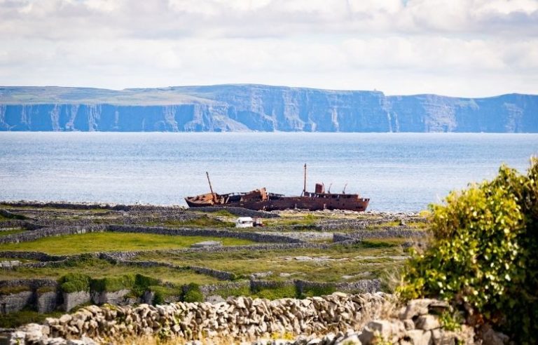 Plassey Shipwreck - one of the sights on the Inis Oirr Looped Walks