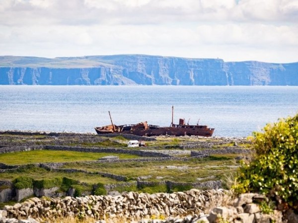 Plassey Shipwreck - one of the sights on the Inis Oirr Looped Walks