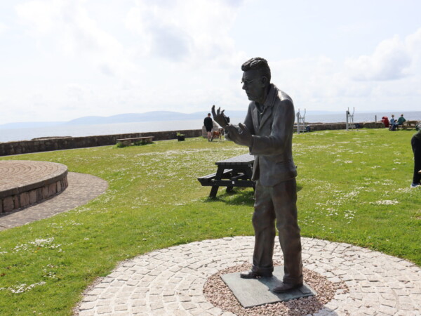 Mairtín O' Cadhain -sculpture of the renowned Irish Writer Commemoration of Local Writers