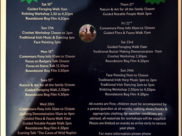 Connemara National Park Heritage Week